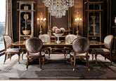 Opulent Royale Modern Touch Wooden Handcrafted Dining Table Set